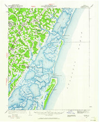 1931 Map of Accomac, VA, 1962 Print
