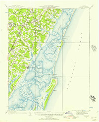 1931 Map of Accomac, VA, 1957 Print