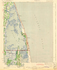 Download a high-resolution, GPS-compatible USGS topo map for Back Bay, VA (1943 edition)