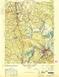 preview thumbnail of historical topo map of Chesterfield County, VA in 1946