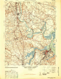 Download a high-resolution, GPS-compatible USGS topo map for Bermuda Hundred, VA (1946 edition)