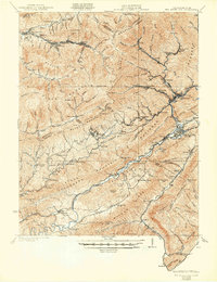 1929 Map of Big Stone Gap, 1950 Print