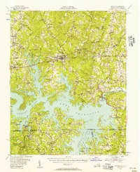 1955 Map of Boydton, 1957 Print