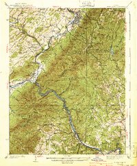preview thumbnail of historical topo map of Amherst County, VA in 1940
