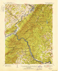 preview thumbnail of historical topo map of Amherst County, VA in 1952