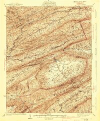 preview thumbnail of historical topo map of Tazewell County, VA in 1941
