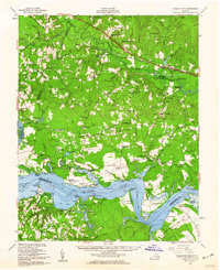 1953 Map of Charles City, VA, 1960 Print