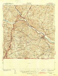 1943 Map of Clarksville, 1945 Print