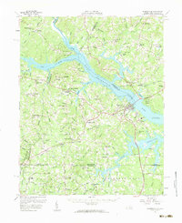 preview thumbnail of historical topo map of Clarksville, VA in 1957