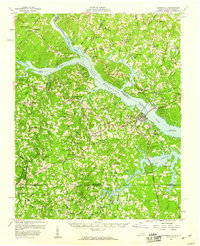 1957 Map of Clarksville, VA, 1959 Print