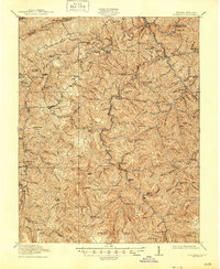 1915 Map of Clintwood, VA, 1945 Print