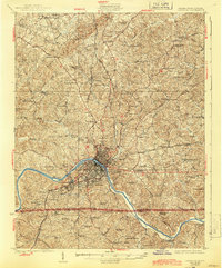 1925 Map of Danville, 1944 Print