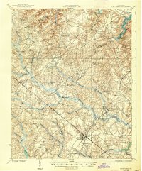 1919 Map of Disputanta, 1938 Print