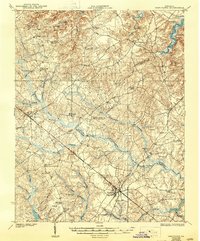 1919 Map of Disputanta, 1944 Print