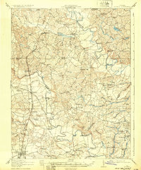 1918 Map of King William County, VA, 1932 Print