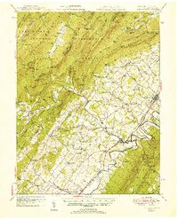 preview thumbnail of historical topo map of Edinburg, VA in 1951