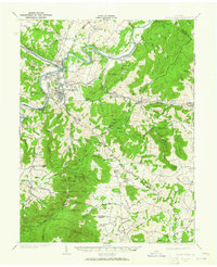 1939 Map of Apple Mountain Lake, VA, 1965 Print