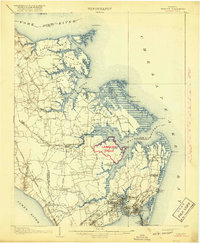 1907 Map of Hampton, 1918 Print