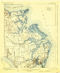 1907 Map of Hampton, 1925 Print