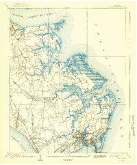 1907 Map of Hampton, 1942 Print