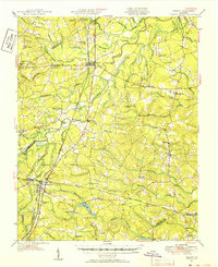 1951 Map of Jarratt, VA, 1952 Print
