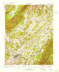 Download a high-resolution, GPS-compatible USGS topo map for Lexington, VA (1955 edition)