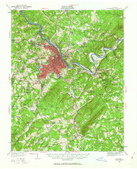 Download a high-resolution, GPS-compatible USGS topo map for Lynchburg, VA (1963 edition)