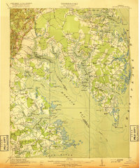 1917 Map of Mathews County, VA