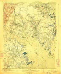 1917 Map of Mathews County, VA, 1923 Print