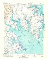 1916 Map of Mathews, VA, 1965 Print