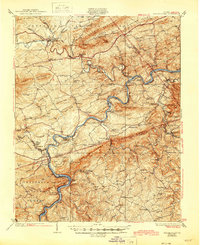 Download a high-resolution, GPS-compatible USGS topo map for Max Meadows, VA (1945 edition)