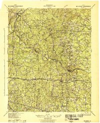 preview thumbnail of historical topo map of Dinwiddie County, VA in 1943