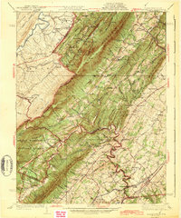 preview thumbnail of historical topo map of Middletown, VA in 1943