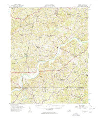 1956 Map of Milton, NC, 1957 Print