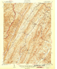 Download a high-resolution, GPS-compatible USGS topo map for Monterey, VA (1944 edition)