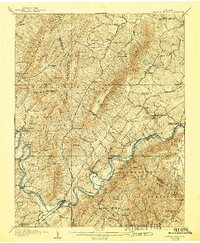 preview thumbnail of historical topo map of Botetourt County, VA in 1907