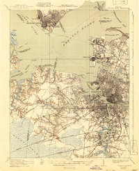 1921 Map of Newport News, 1941 Print
