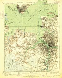 1921 Map of Newport News, 1928 Print