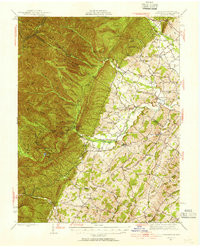 preview thumbnail of historical topo map of Augusta County, VA in 1944
