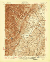 preview thumbnail of historical topo map of Augusta County, VA in 1947