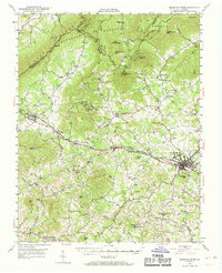 Download a high-resolution, GPS-compatible USGS topo map for Peaks of Otter, VA (1969 edition)