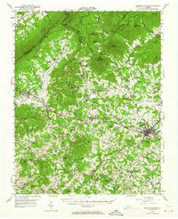 Download a high-resolution, GPS-compatible USGS topo map for Peaks of Otter, VA (1964 edition)