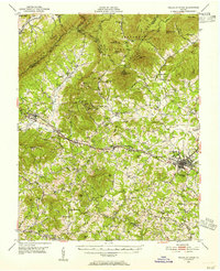 Download a high-resolution, GPS-compatible USGS topo map for Peaks of Otter, VA (1955 edition)