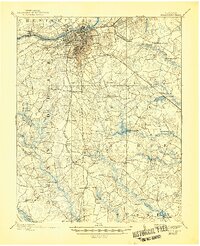 1894 Map of Petersburg, 1945 Print