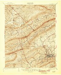 1940 Map of Pulaski, 1945 Print