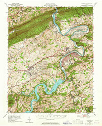 Download a high-resolution, GPS-compatible USGS topo map for Radford, VA (1965 edition)