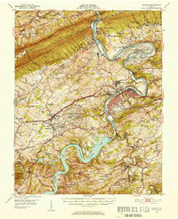 Download a high-resolution, GPS-compatible USGS topo map for Radford, VA (1952 edition)