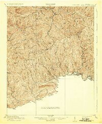 1916 Map of Richlands, 1932 Print