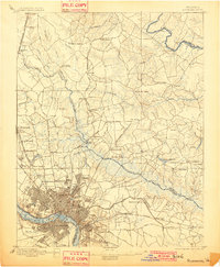 1895 Map of Richmond, 1901 Print