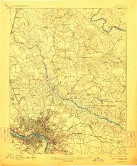 1895 Map of Richmond, 1911 Print